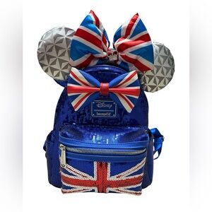 Disney Loungefly Union Jack 🇬🇧 Sequin Limited Edition with Matching Ears
